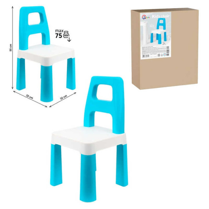 Дитячий стілець 9710 Світло-Блакитний Technok Toys 32х32х55 см Technok Toys
