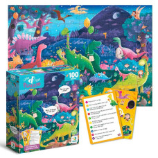 Пазл Шукай та знаходь Країна динозаврів 300669 DoDo100 елементів 33х47 см Dodo