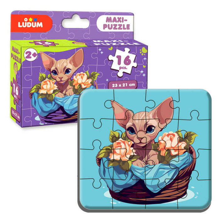 Максі-пазл Котик 2 МЕ 5032-03 Ludum 16 елементів