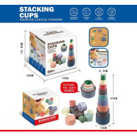 Пірамідка 9090 гумова рельєфні зображення тваринок та цифр в коробці