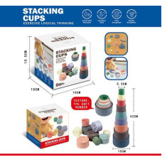 Пірамідка 9090 гумова рельєфні зображення тваринок та цифр в коробці