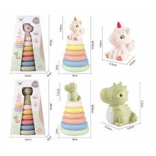 Пірамідка 628-155 Складанчик звірятка 9х188 см гумова 7 елементів