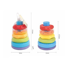 Пірамідка 617-49 брязкальце висота 17 см в сітці