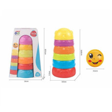 Пірамідка 618-125 “Ведмедик” 6 елементів м’ячик з дзвіночком