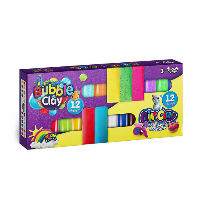 Набір для ліплення Air clay + bubble clay ARBB-02-01U УКР Danko Toys для дітей