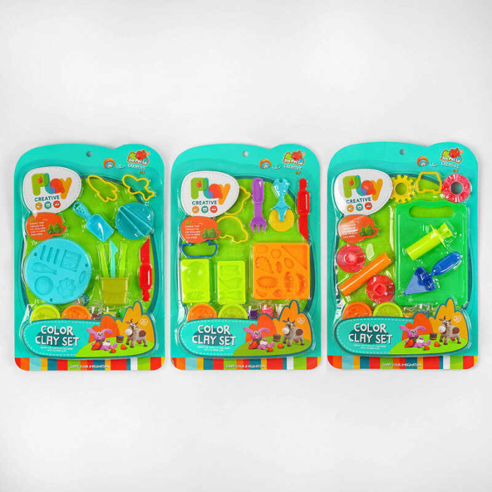 Тісто для ліплення 5838-160 161162 3 види 5 кольорів аксесуари на листі