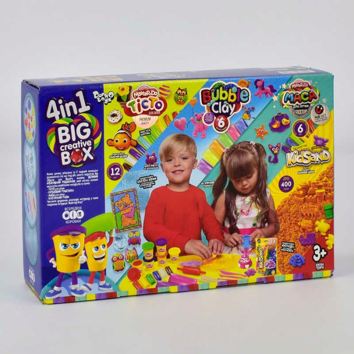 Набір для ліплення 4 в 1 Big creative box BCRB-01-01U українською мовою Danko Toys