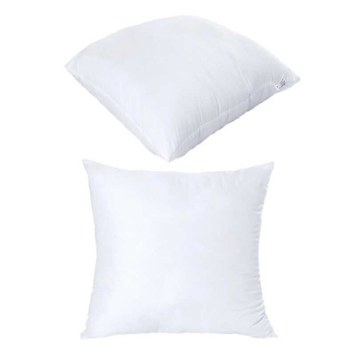 Подушка White 40200212 мікрофібра силіконізоване волокно блискавка 70*70см біла Homefort Homefort