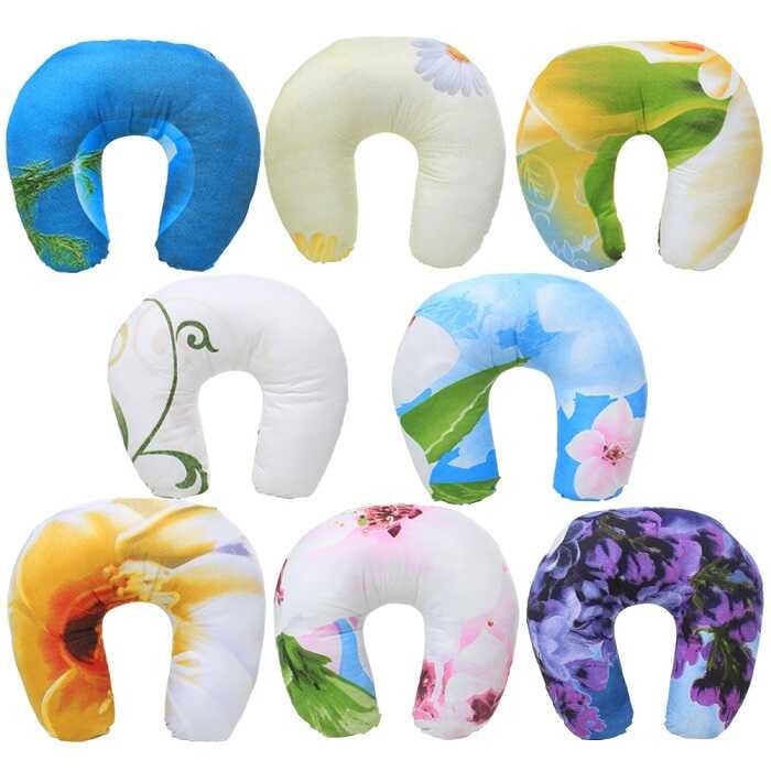 Подушка для путешествий Travel 3010123 микрофибра силиконизированное волокно 200гр цветная Homefort Homefort