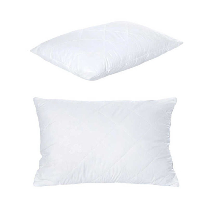 Подушка Білосніжка 3010086 мікрофібра силіконізоване волокно блискавка 40*60см біла Homefort Homefort