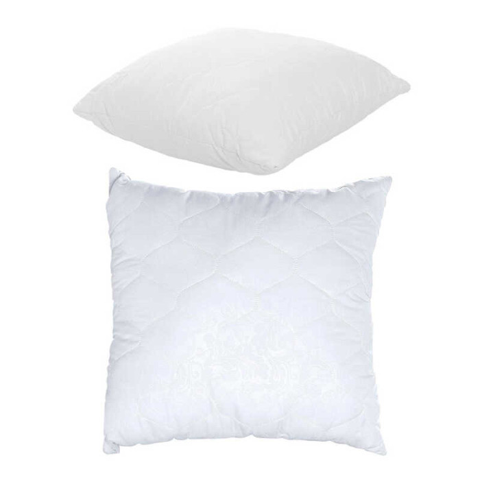 Подушка Сімейна 3010033 стьоб мікрофібра силіконізоване волокно 50*50 см біла Homefort Homefort