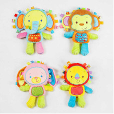 Погремушка C 55897 Bimbo текстильная зверек пискавка 4 вида Bimbo