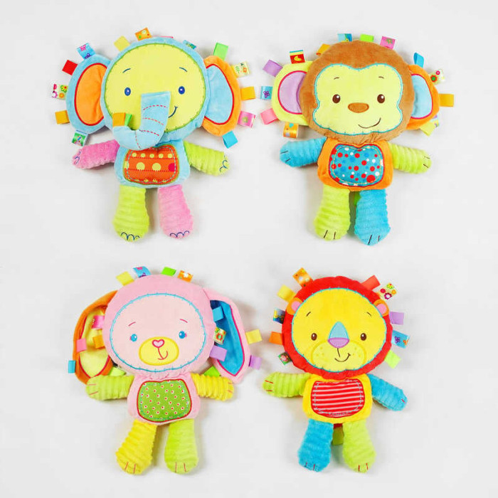 Погремушка C 55897 Bimbo текстильная зверек пискавка 4 вида Bimbo