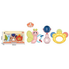 Набір брязкалець BM 4300-1 прорізувач в коробці 3 штуки дитяча іграшка