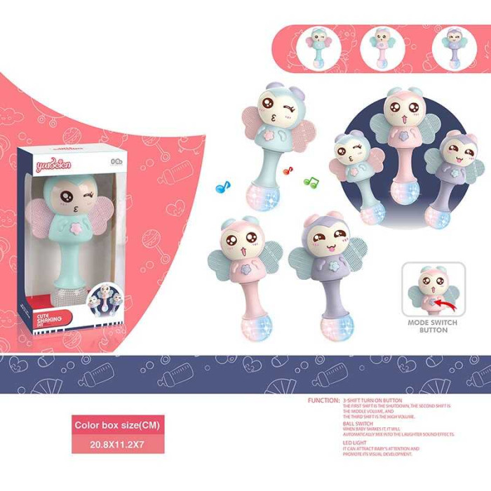 Брязкальце музичне RT 672 на батарейках підсвічування звук пісні реагує на рух коробка ТІЛЬКИ МІКС ВИДІВ