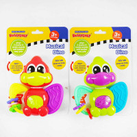 Брязкальце 0982 Динозаврик на листі підсвічування мелодії прорізувач рухомі елементи