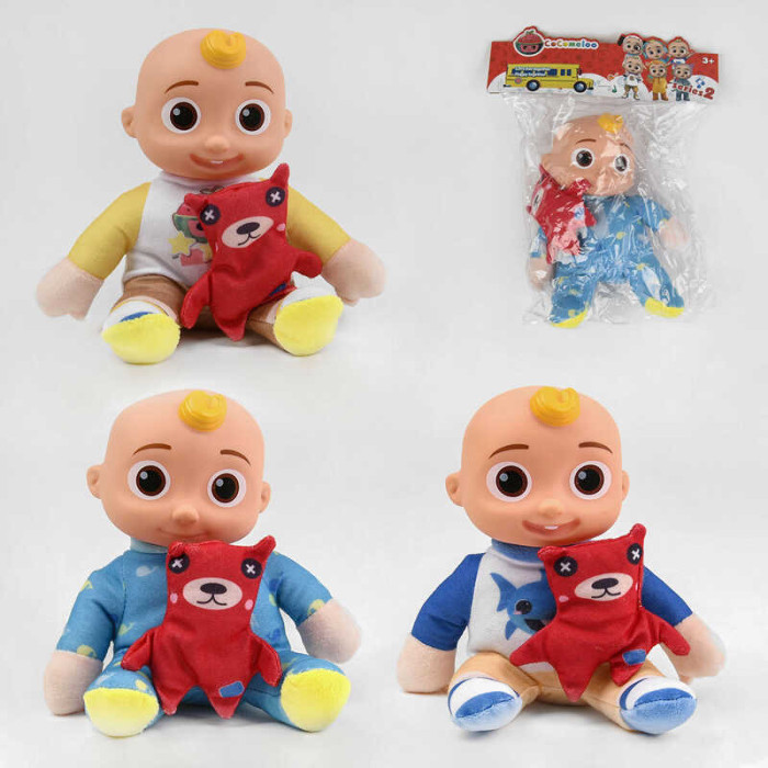 Пупс музичний 3666-181182183 3 види м'якотілий пісня з мультфільму в пакеті