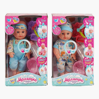Пупс функціональний UKA-A WToys ОЗВУЧУВАННЯ УКРАЇНСЬКОЮ МОВОЮ звук від батарейок п`є ходить в коробці WToys