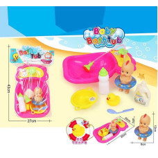 Пупс 669-399 D ванна помпова подача води аксесуари в пакеті Детская игрушка