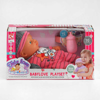 Пупс мягкий музыкальный чип 10 звуковых эффектов бутылочка в коробке