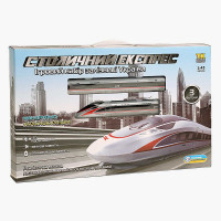 Железная дорога Столичный экспресс ОЗВУЧИВАНИЕ звук LED-подсветка масштаб 1:43 украинский язык детская игрушка TK Group