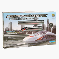 Залізниця Столичний експрес ОЗВУЧУВАННЯ звук LED-підсвічування масштаб 1:43 українська мова дитяча іграшка TK Group