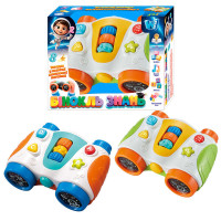 Дитячий бінокль знань WToys Озвучення українською пісні абетка цифри форми підсвічування тріскачка пальчикова гра WToys