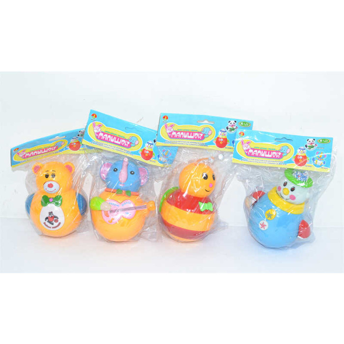 Неваляшка музична 63996379А6523 4 види світло звук в пакеті