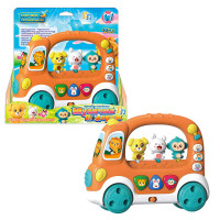 Автобус-каталка 19479 WToys ОЗВУЧЕННЯ УКРАЇНСЬКОЮ МОВОЮ регулювання гучності вірші 6 казок звуки підсвічування мелодії рухомі елементи пісні WToys
