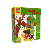 Гра з липучками Їжачок у лісі VT1804-45 укр Vladi Toys гра-шнурівка 2 ігрові панелі 10 елементів Vladi Toys