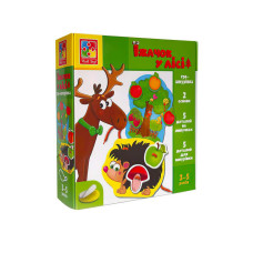 Гра з липучками Їжачок у лісі VT1804-45 укр Vladi Toys гра-шнурівка 2 ігрові панелі 10 елементів Vladi Toys
