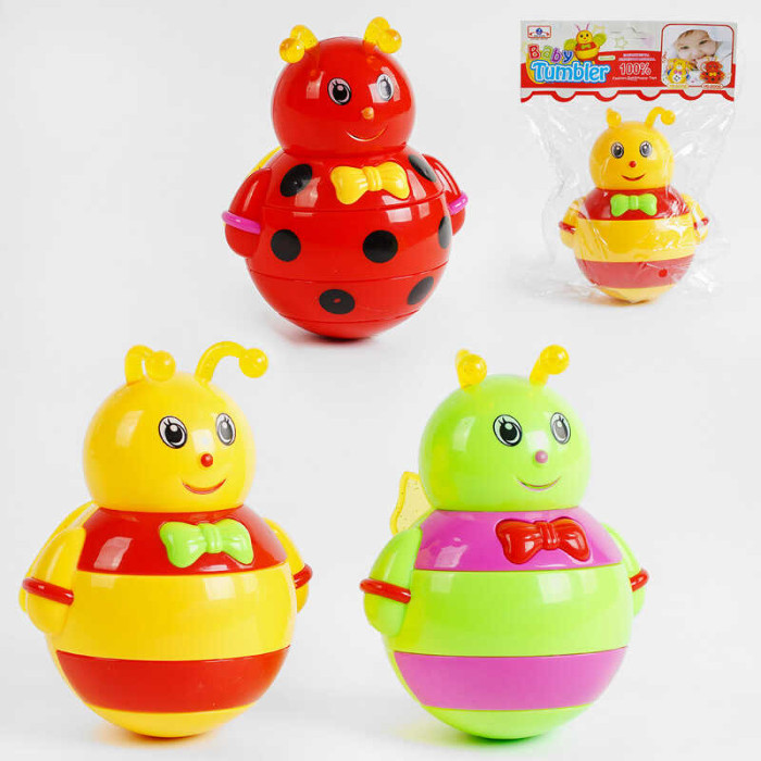 Неваляшка 6004 60056006 3 вида комашка світло звук у пакеті