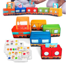 М`яка MC 090602-08 развивающая игрушка Паровозик Масик 5 кубиков карты в пакете Масік