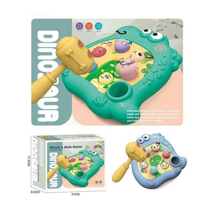 Стукалка DK 1 A 2 кольори “Динозавр” 1 молоточок