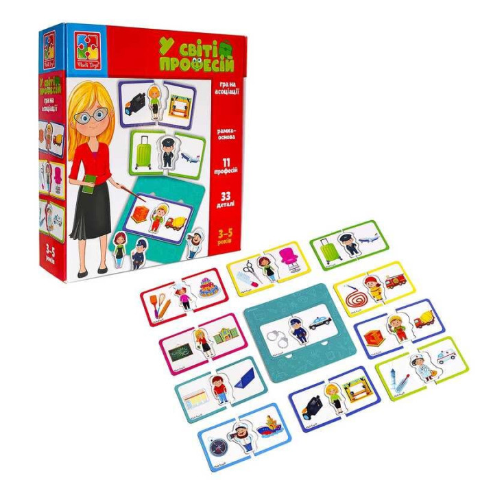 Гра розвиваюча У світі професій VT1804-44 укр Vladi Toys 6 ігрових карток Vladi Toys