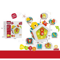 Дитячий Бізіборд з 7 забавками тріскачка пальчикові ігри рухомі дверцята кріплення для підвішування 368-73