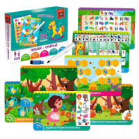 Развивающая игра карточки пиши-стирай Коник VT5010-41 Vladi Toys 16 карток в коробке Vladi Toys