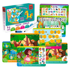 Розвиваюча гра картки пиши-стирай Коник VT5010-41 Vladi Toys 16 карток в коробці Vladi Toys