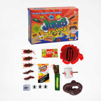 Набір приколів 388-2 16 елементів муляжі фігурки комах фальшивий ніж