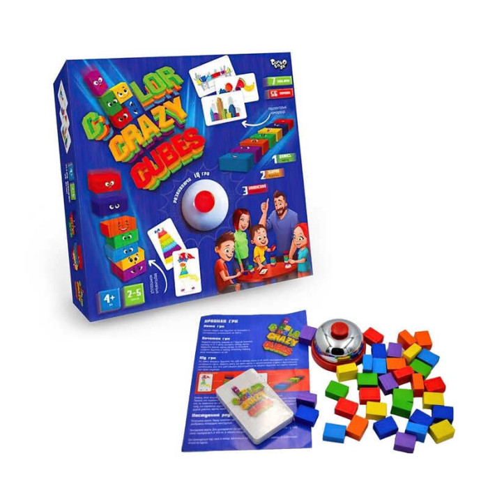 Розвиваюча настільна гра Color Crazy Cubes (10) CCC-02-01U УКР Danko Toys