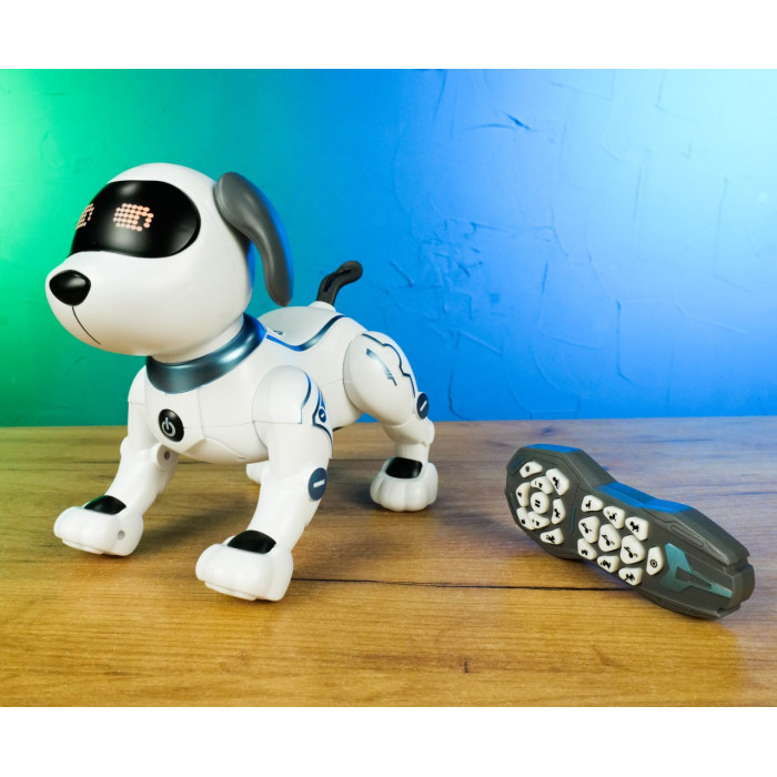 Собачка інтерактивна на рк ТК-12302 TK Group УКРАЇНСЬКЕ ОЗУЧУВАННЯ виконує команди LED світло розповідає казку співає пісні TK Group