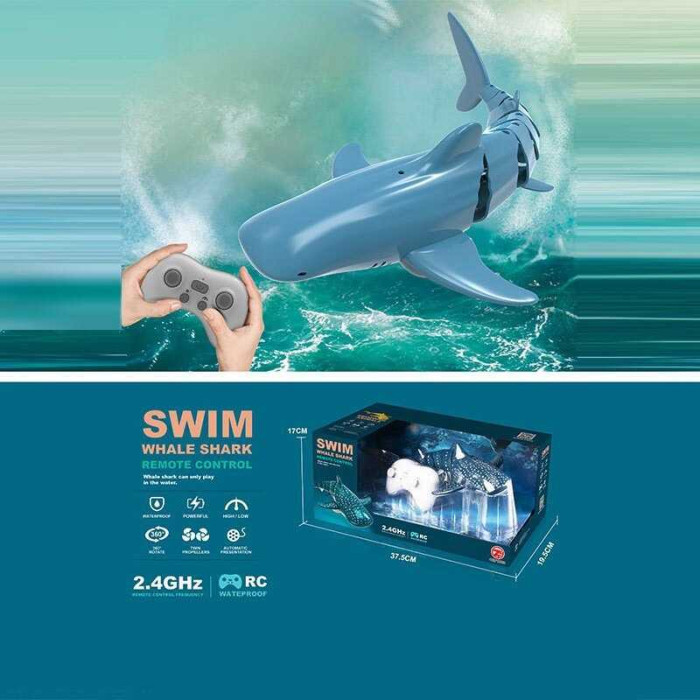 Акула на радіокеруванні 18004-31 акумулятор 37 V пульт 24 GHz викрутка в коробці