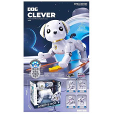 Дитяча Собачка на радіокеруванні з акумулятором 37V англ озвученням казками піснями підсвічуванням танцями сенсором на голові українська мова (799 D-7)