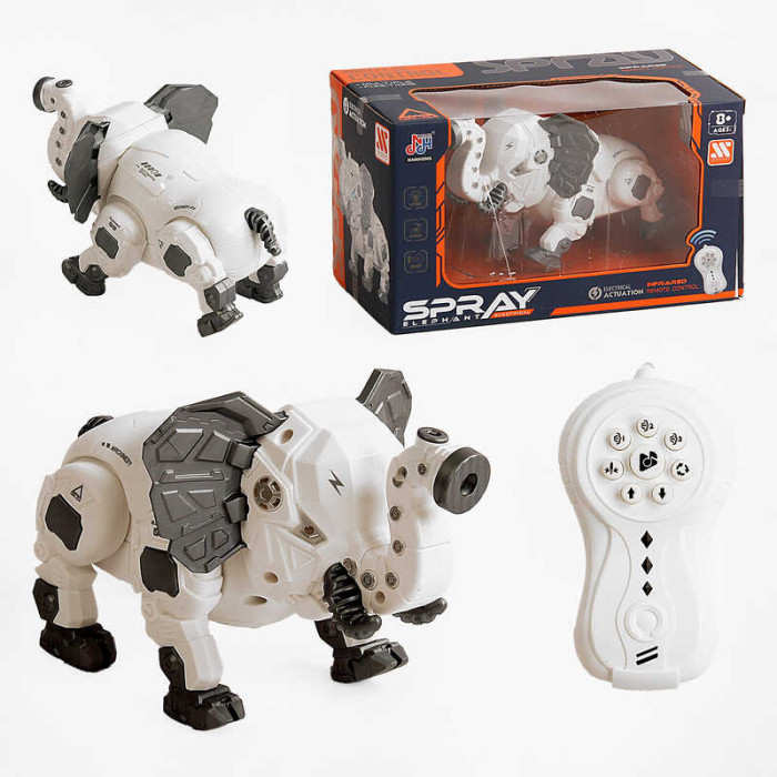 Слон на радіокеруванні 128 A-40 світло мелодія звуки рух впередназад від батарейок пульт парогенератор режими