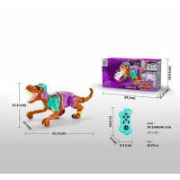 Динозавр на радіокеруванні 3731-1 AD на батарейках звук підсвічування мелодії пульт 24 Гц парогенератор бігає