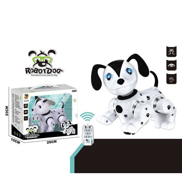 Песик на радіокеруванні 9872 колесо вільного руху від батарейок підсвічування музика пісні та історії англ мовою пульт танцює