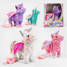 Інтерактивна іграшка Веселий єдиноріг М 14795 TK Group 4 кольори в пайєтках ходить танцює відтворює звуки пісні англ мовою ВИДАЄТЬСЯ ТІЛЬКИ МІКС ВИДІВ TK Group
