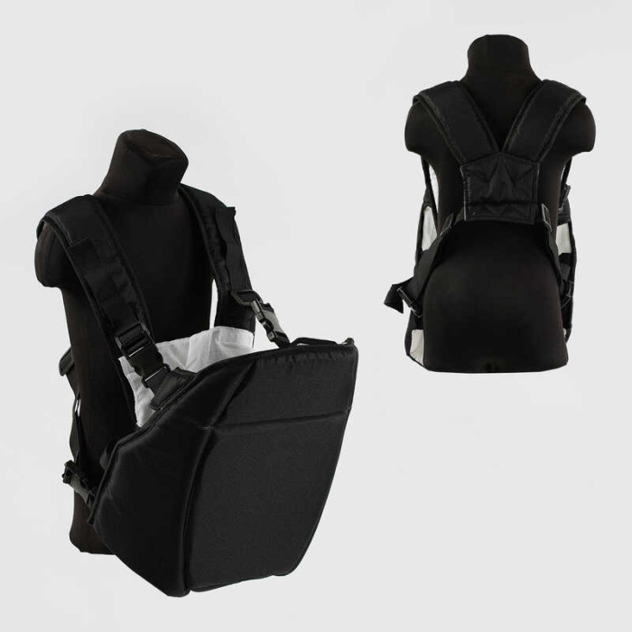 Рюкзак-кенгуру для детей №6 3450 сидячи от 3 месяцев до 13 кг черный Алінка