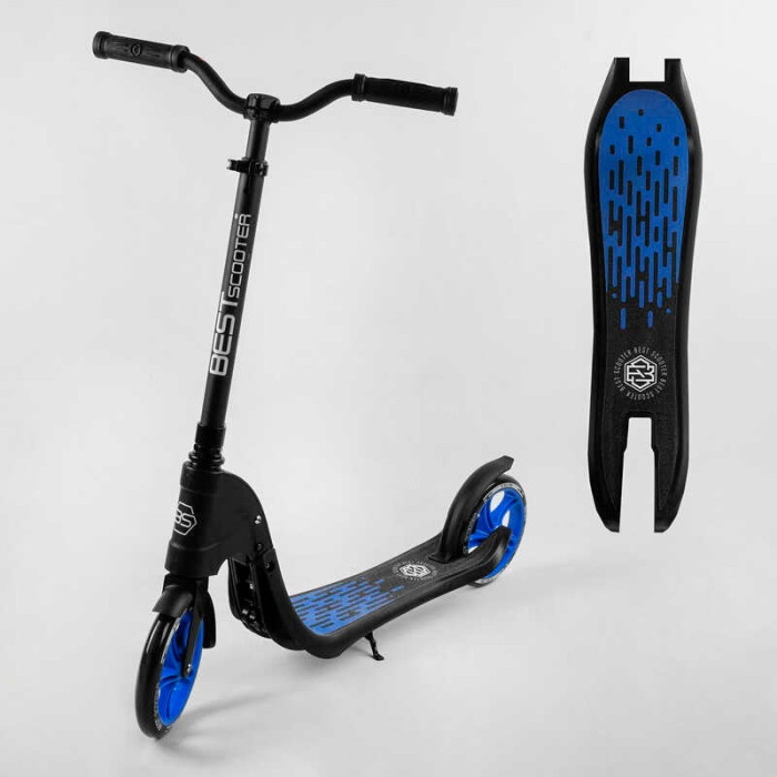 Самокат двухколесный 79855 Best Scooter цвет СИНИЙ колеса PU - 20 см широкий велосипедный руль новый зажим руля Best Scooter