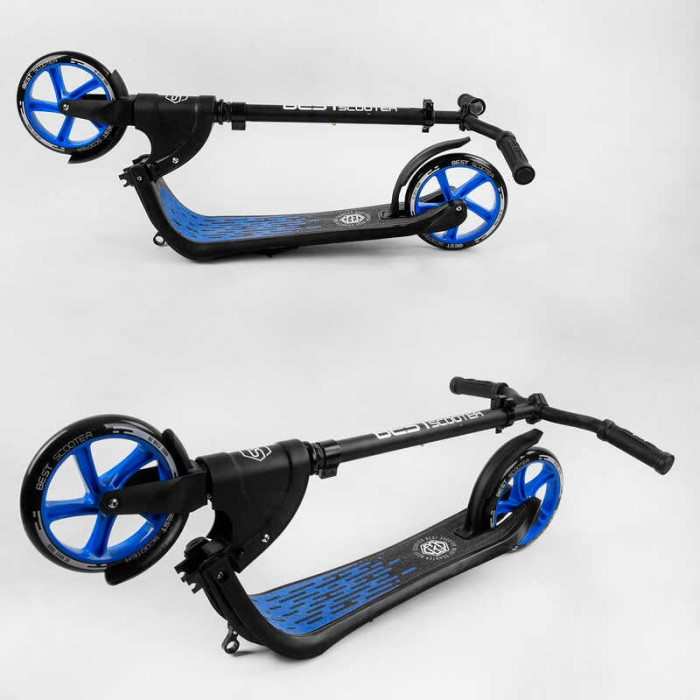 Самокат двухколесный 79855 Best Scooter цвет СИНИЙ колеса PU - 20 см широкий велосипедный руль новый зажим руля Best Scooter